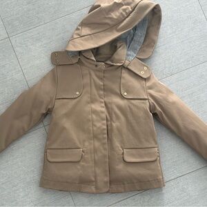 Jacadi Tan Hooded Raincoat for Kids size 6
